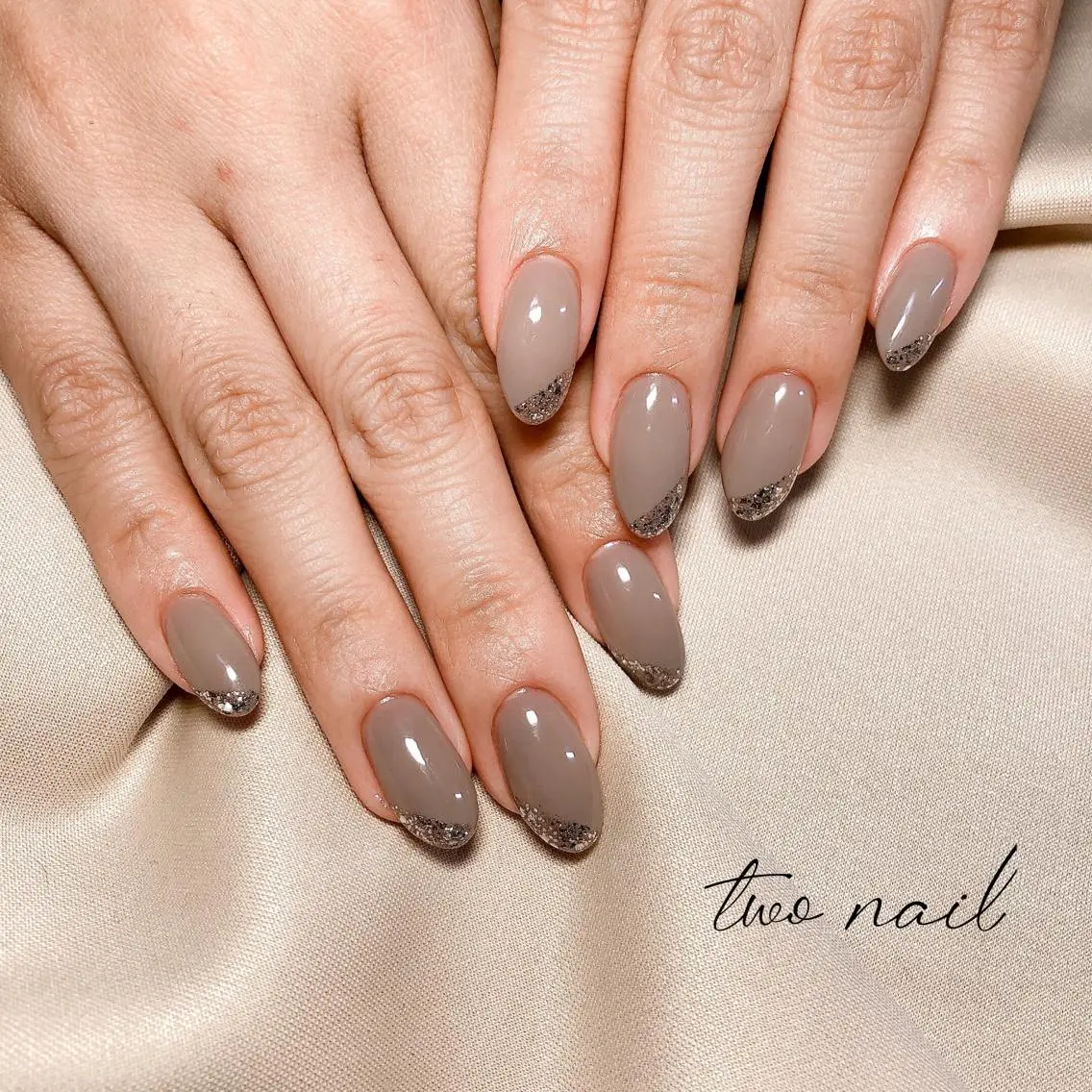 ネイル アートネイル フットネイル ハート ニュアンスネイル ホワイト two nailのネイルデザイン