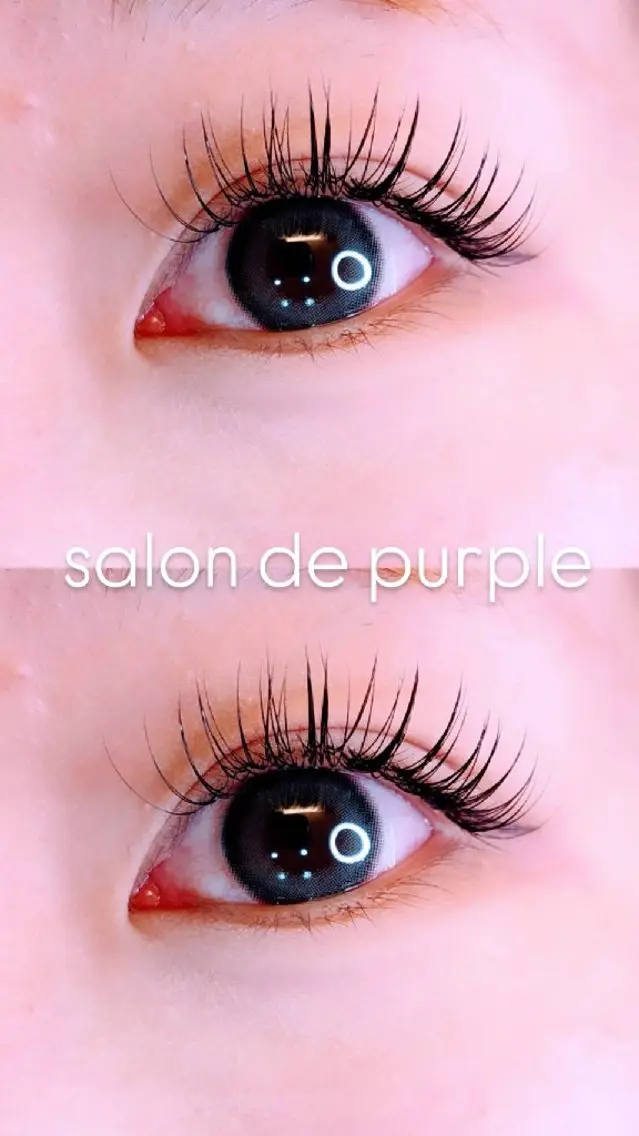 マツエク・マツパ 付け放題 フラットラッシュ マツエク salon de  Purpleのマツエク・マツパデザイン