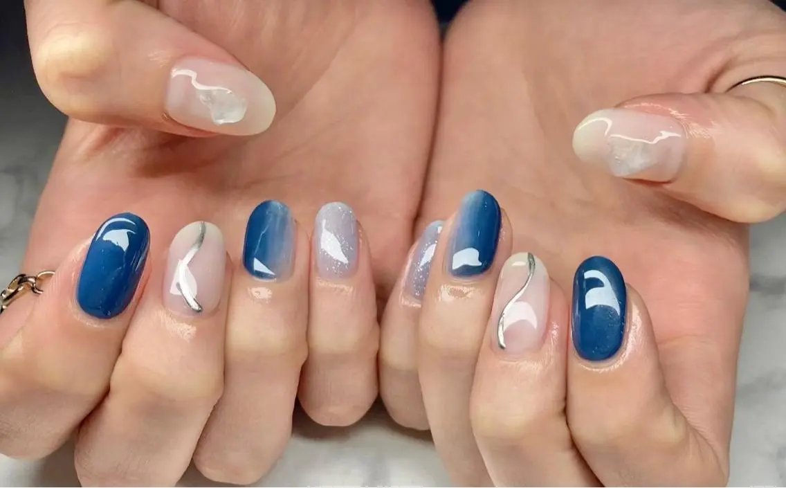 ネイル 長さ出し ジェルネイル 韓国ネイル マグネットネイル ミラーネイル ハンドネイル Nail&eye Belire 新宿のネイルデザイン