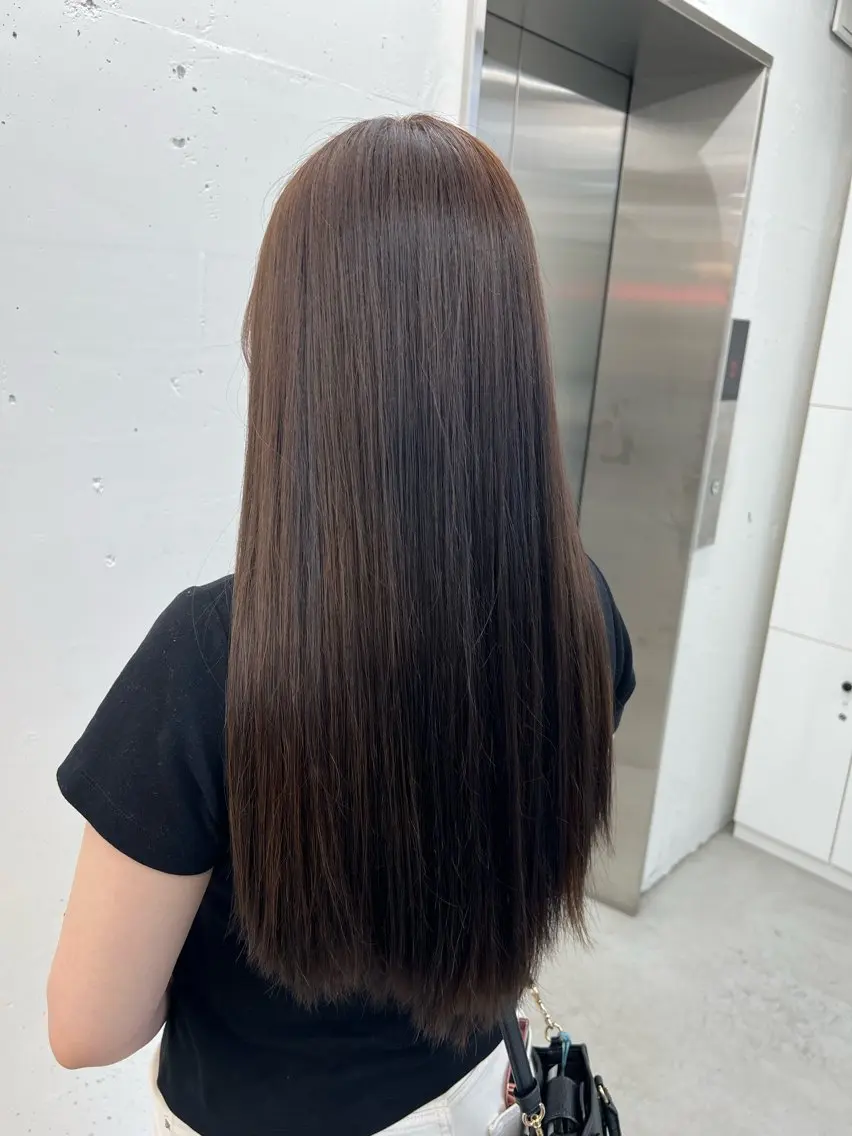 ロング カラー ブリーチ ブラウンカラー 透明感カラー ブリーチなしカラー ヘアカラー 🌷︎あすか🌷 JILLSTUDIOのヘアスタイル