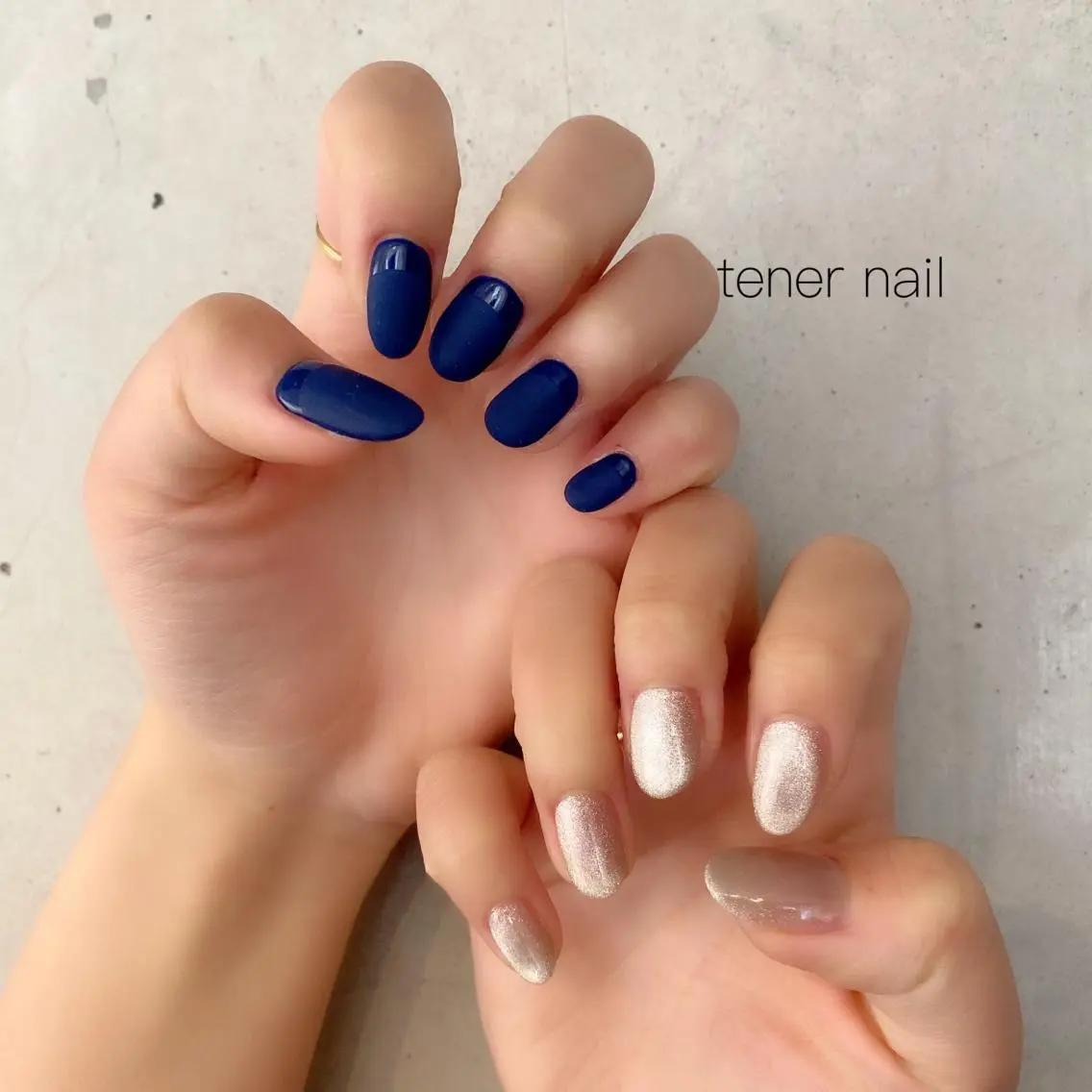 ネイル フレンチネイル マグネットネイル マットネイル テネルネイル tener nailのネイルデザイン