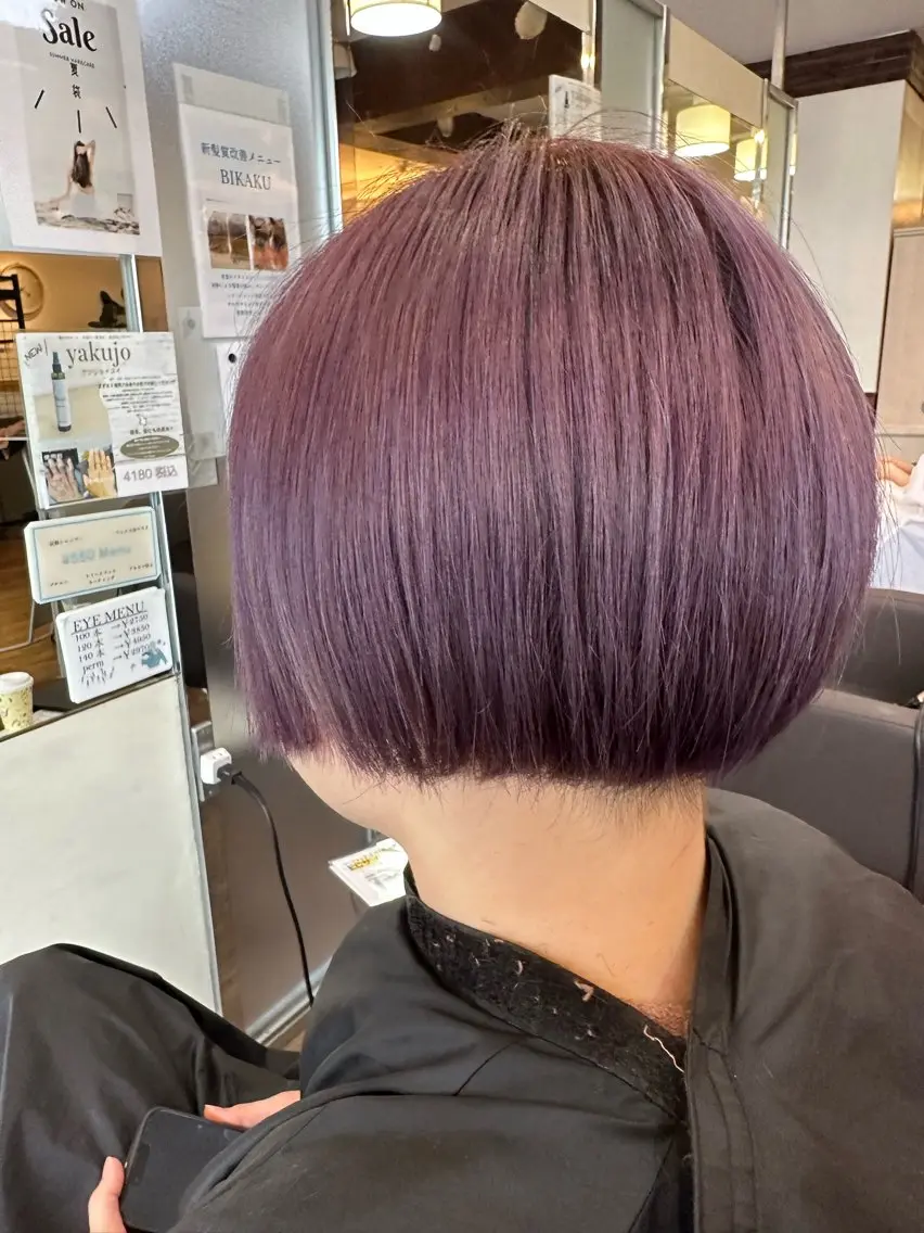 ショート ボブ ヘアカラー 溝口 和弘のヘアスタイル