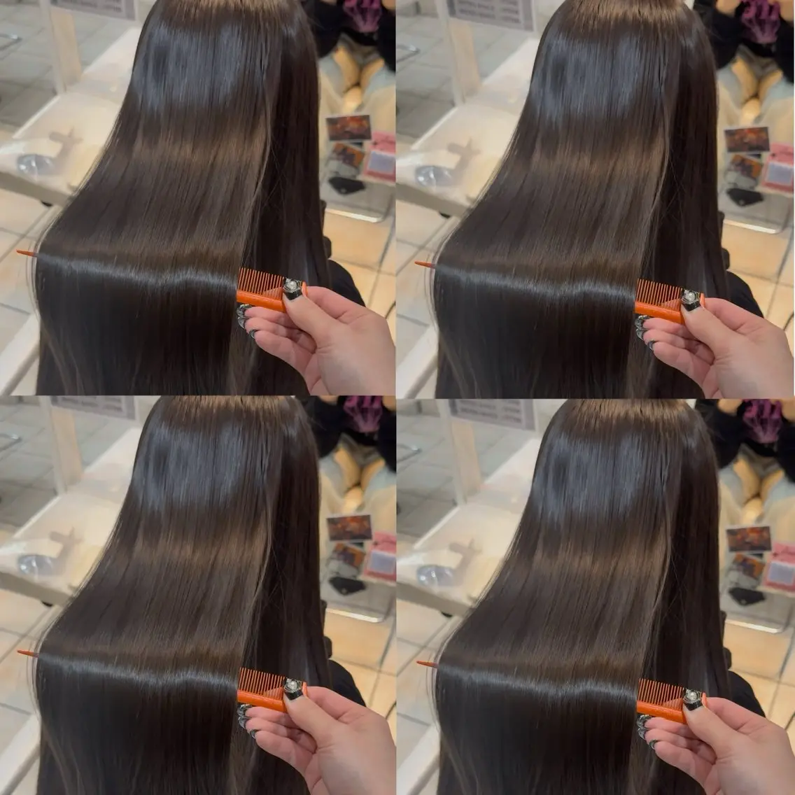 ロング カラー カット ヘアカラー トリートメント 【髪質改善特化】 艶髪/透明感カラーのヘアスタイル