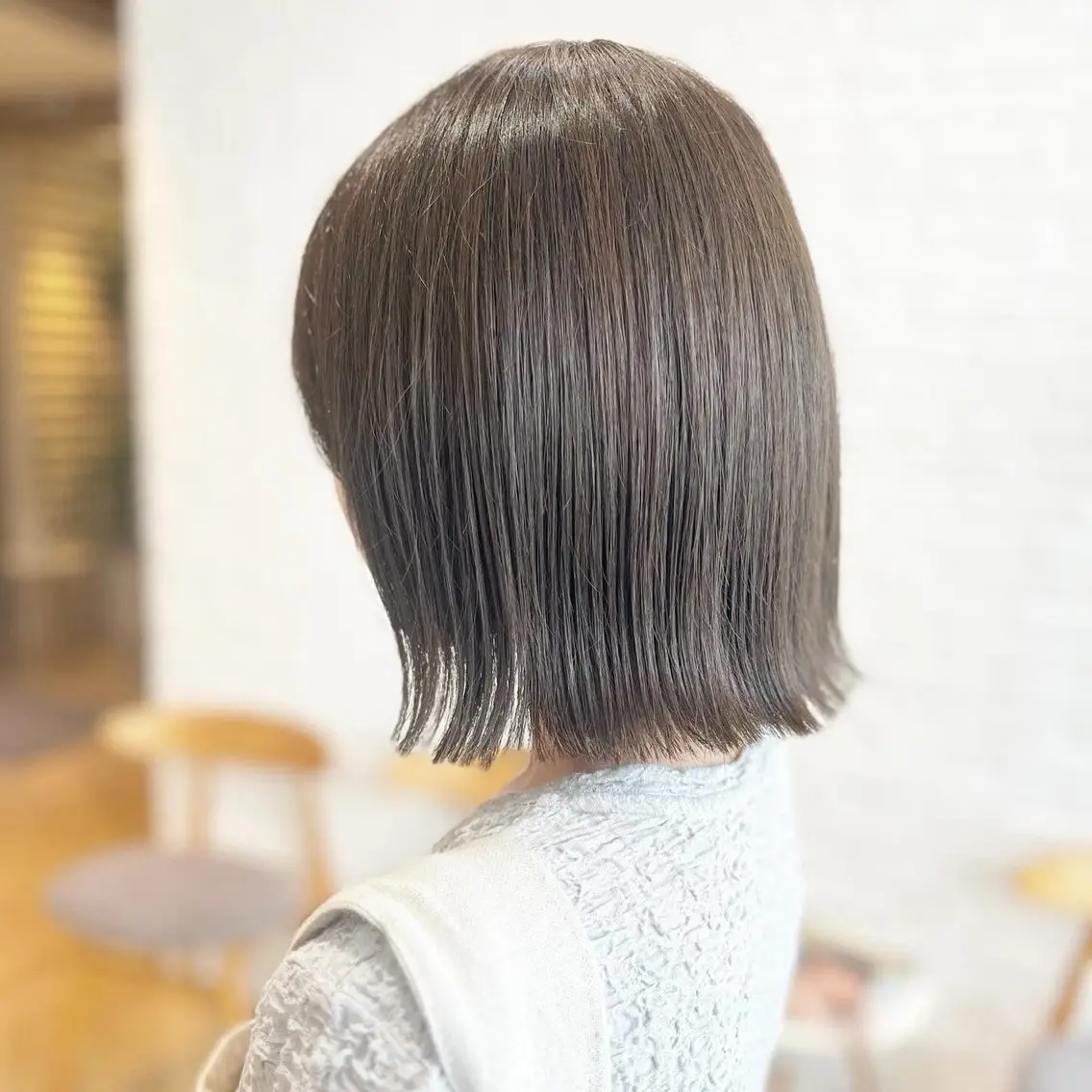 ミディアム 切りっぱなしボブ ボブ 後藤 明香里のヘアスタイル