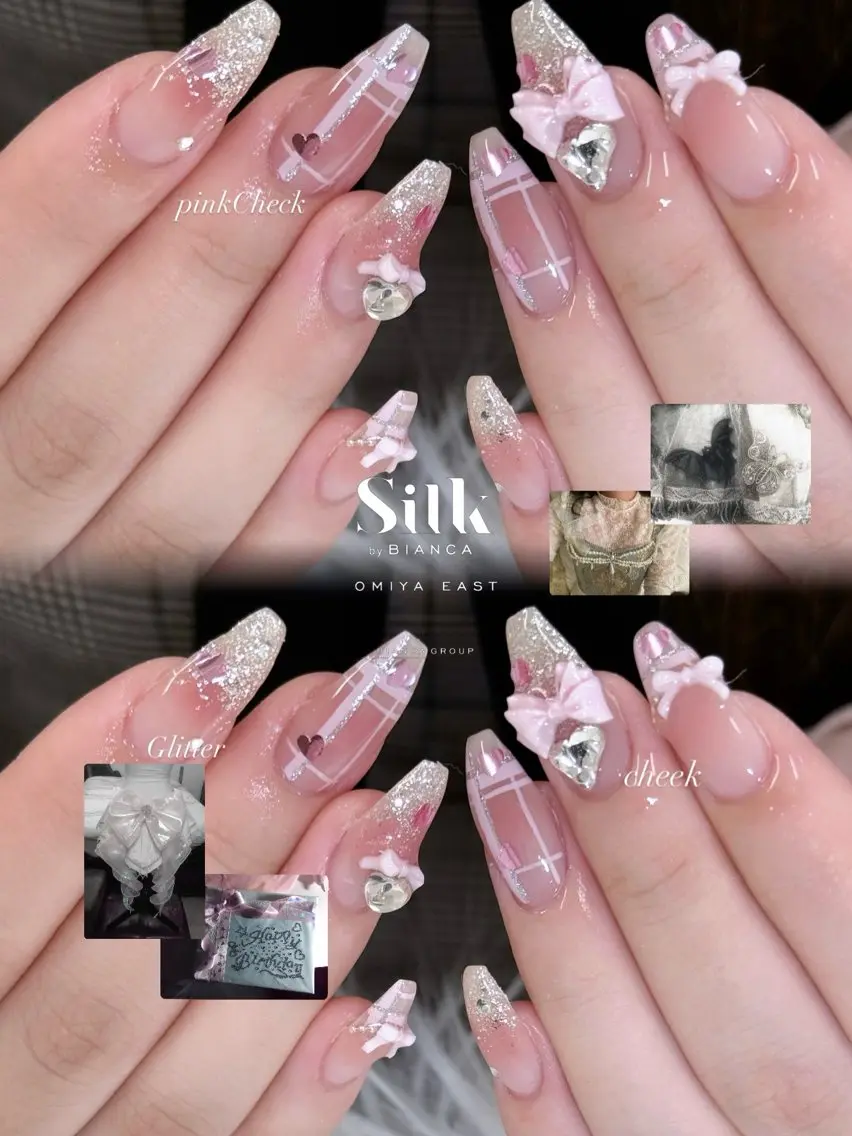 ネイル ハンドネイル 🎀Silk by Bianca陽菜果のネイルデザイン