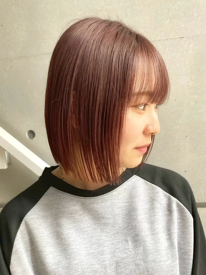 ショート カラー ピンクカラー ボブ カット ヘアカラー トリートメント Cadre新小岩🫧 栗原葵のヘアスタイル