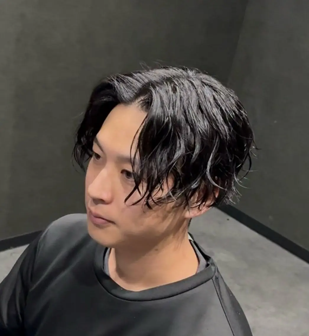 ミディアム パーマ メンズ HINA ちゃんのヘアスタイル