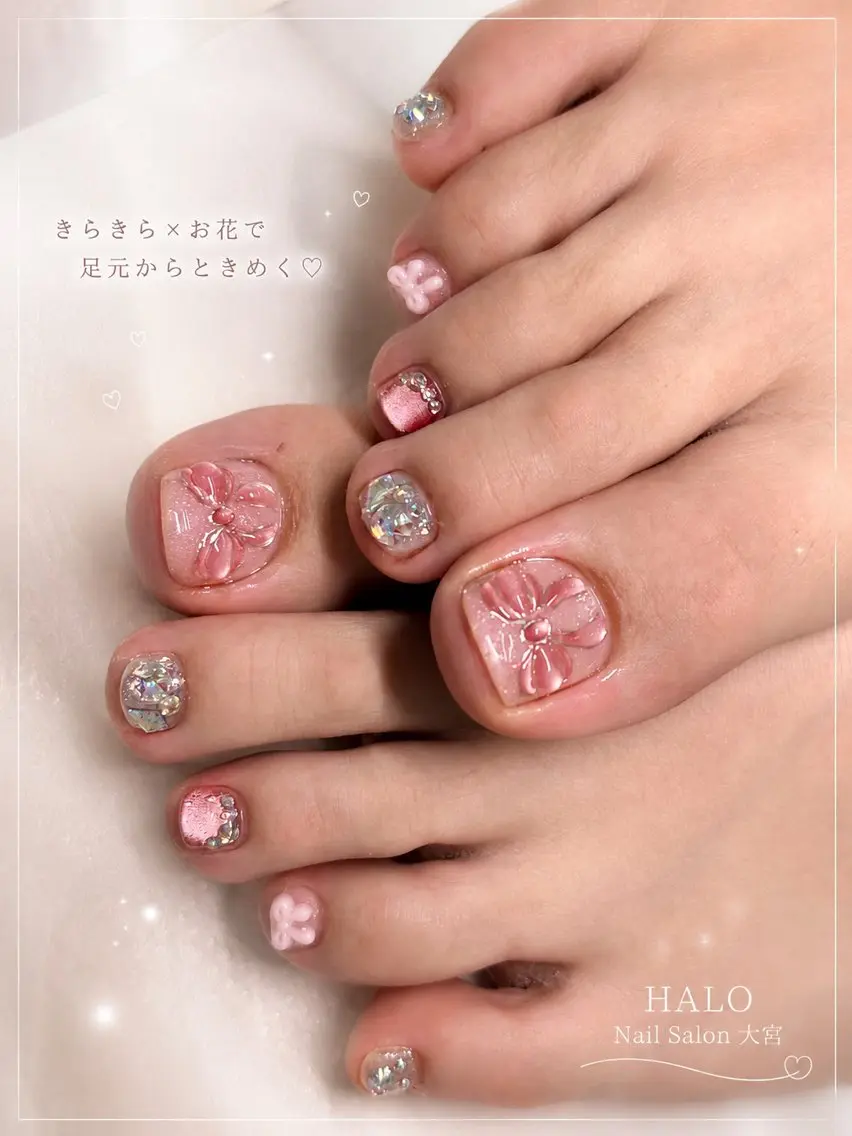 ネイル フットネイル HALO ネイルサロン🌸のネイルデザイン
