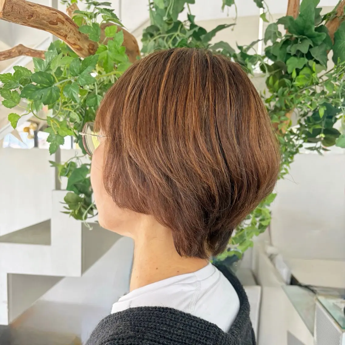 ショート カラー ハイライトカラー ハイライト ショートヘア カット ヘアカラー 山田 里美のヘアスタイル