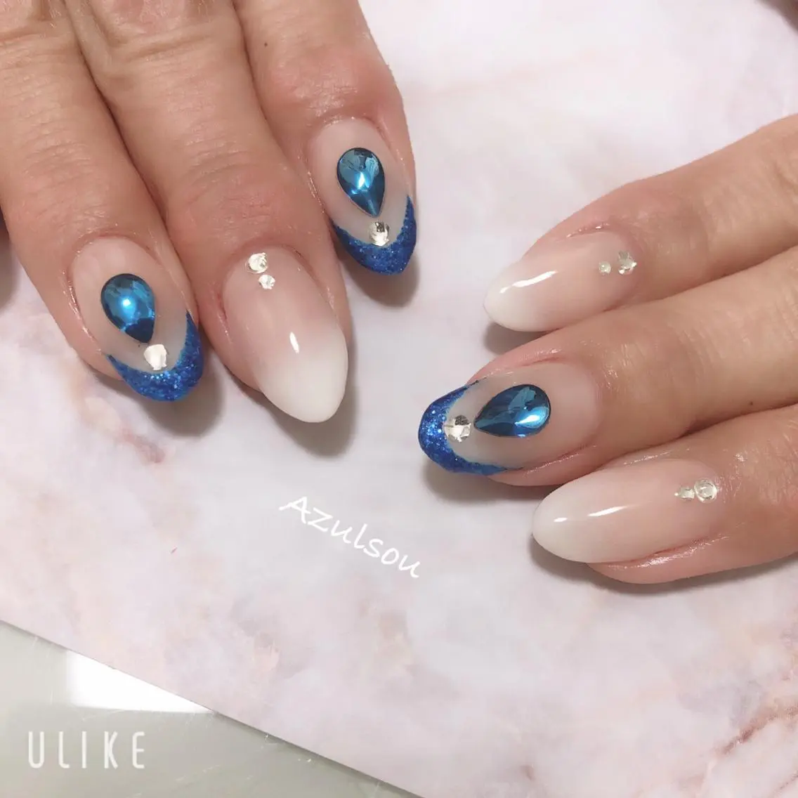 ネイル ジェルネイル 韓国ネイル ミラーネイル 持ち込み ニュアンスネイル Azulsou 廣川愛のネイルデザイン