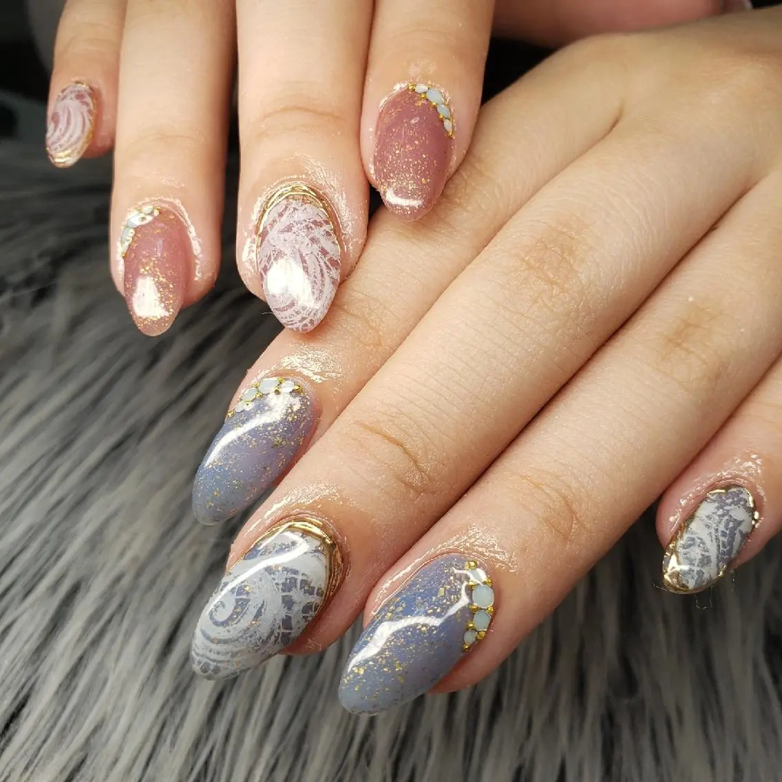 ネイル レース ミラーネイル Nail salon Coco【溝の口駅】のネイルデザイン