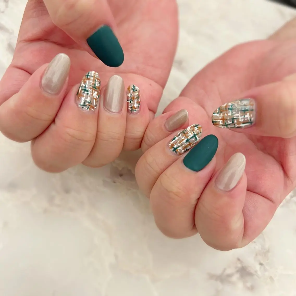 ネイル ツイードネイル nail salon Regaosのネイルデザイン
