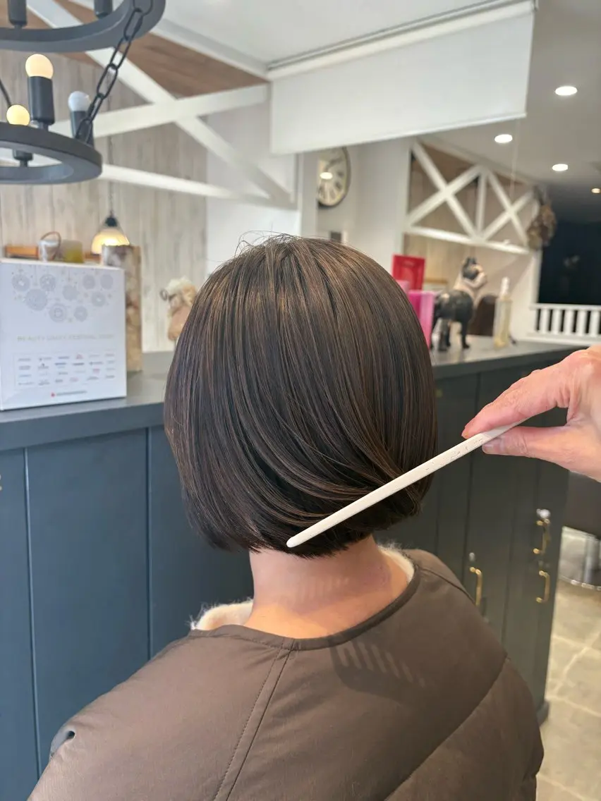 ショート ハイライト 飯田 真季のヘアスタイル