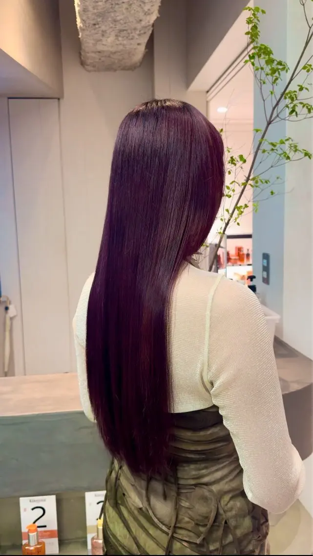 カラー レッドカラー 小田 晃瑛のヘアスタイル