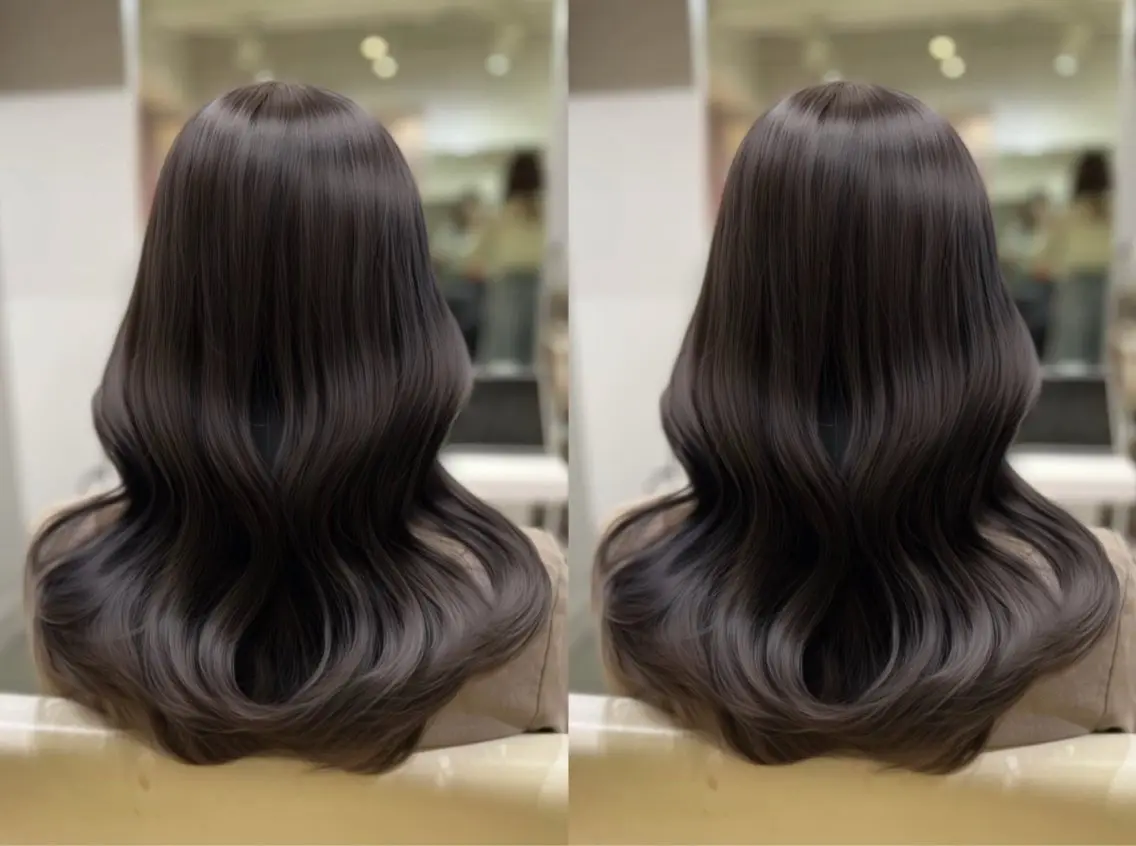 ロング カラー 顔周りカット 学生 韓国風ヘア レイヤーカット 似合わせカット カット ヘアカラー トリートメント 海外風レイヤー🎀 新宿MOMOKA🍑のヘアスタイル