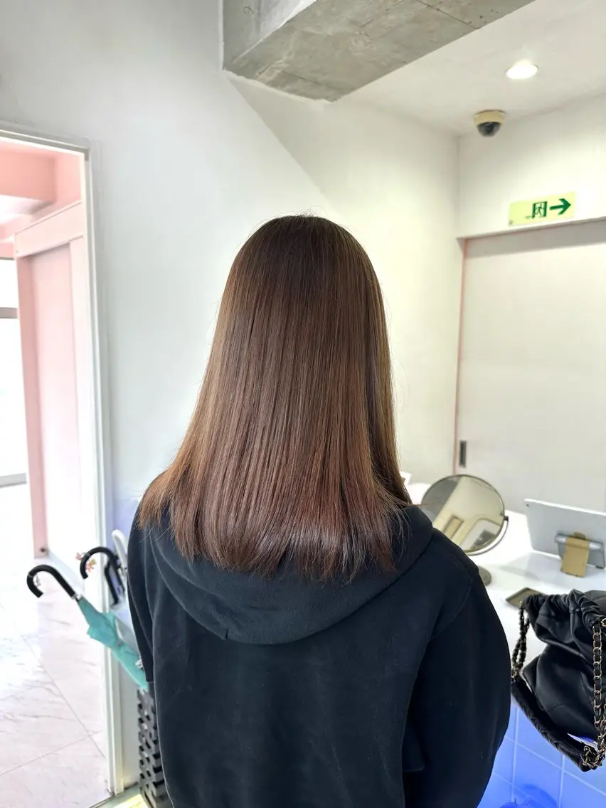 セミロング カラー モテ艶🪄ベージュ カラー🧸RUKAのヘアスタイル