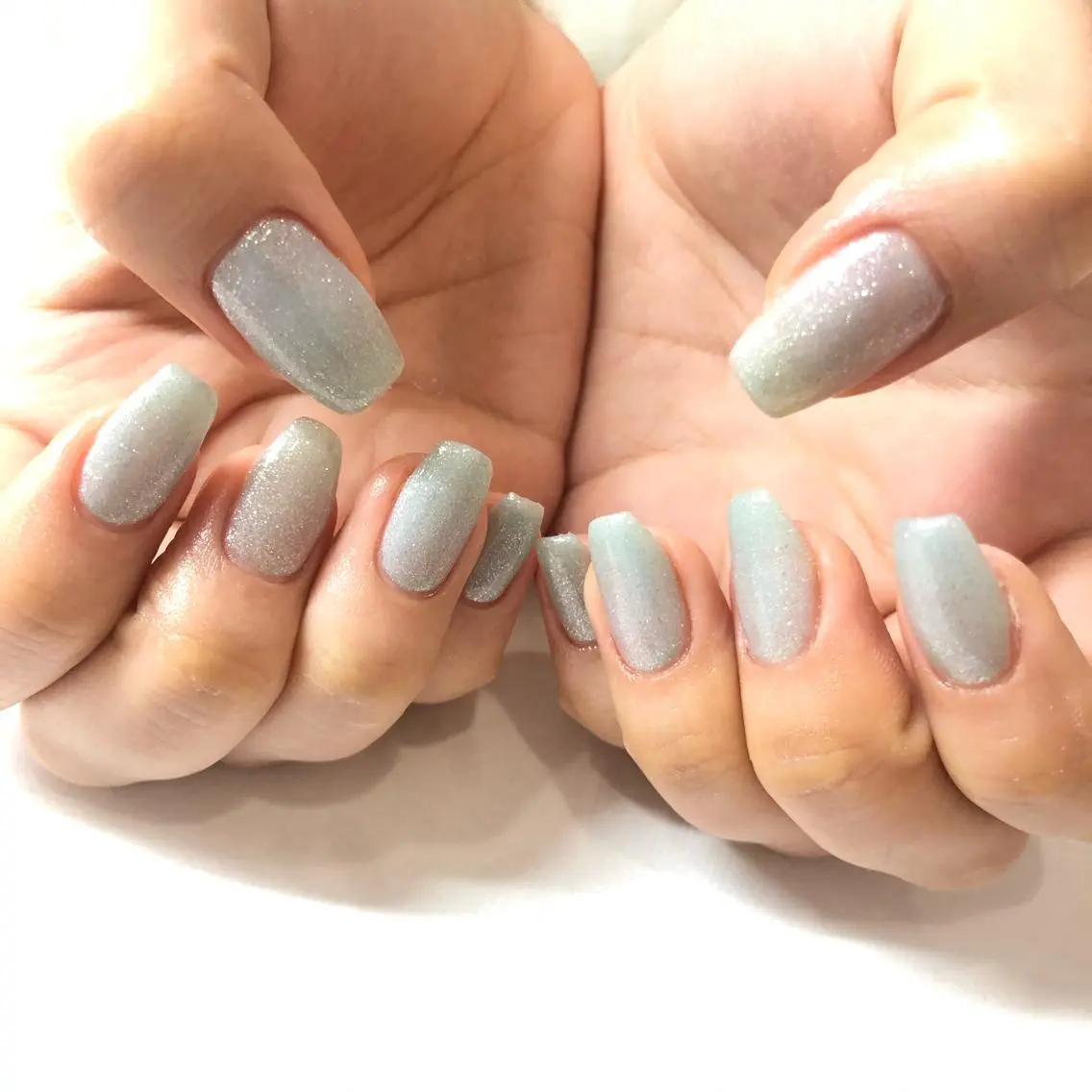 ネイル ブルー キラキラネイル ハンドネイル 🎀AYAKO 🎀中韓ネイルのネイルデザイン