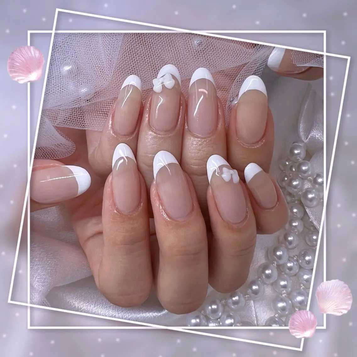 ネイル チークネイル フレンチネイル グラデーション マグネットネイル マグネットフレンチ ハンドネイル Chill Nailsalonのネイルデザイン