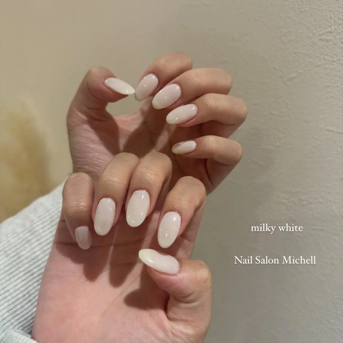 ネイル ホワイト Michell_ dianaのネイルデザイン