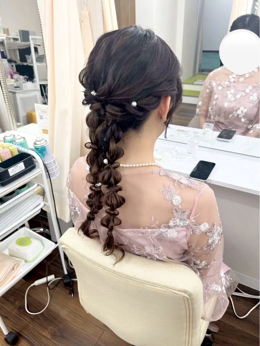 ロング ヘアセット YUMEYAKATA 五条店のヘアスタイル