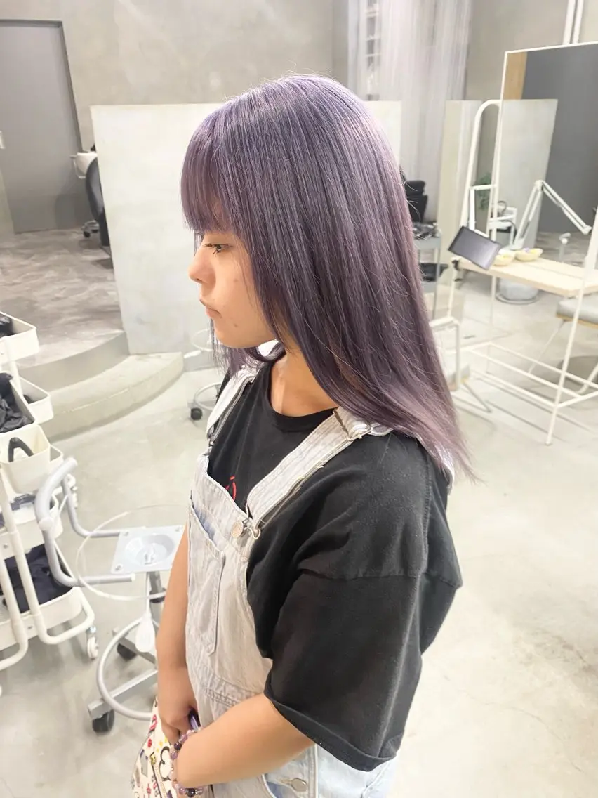 ミディアム カラー ヘアカラー 前橋 姫奈のヘアスタイル
