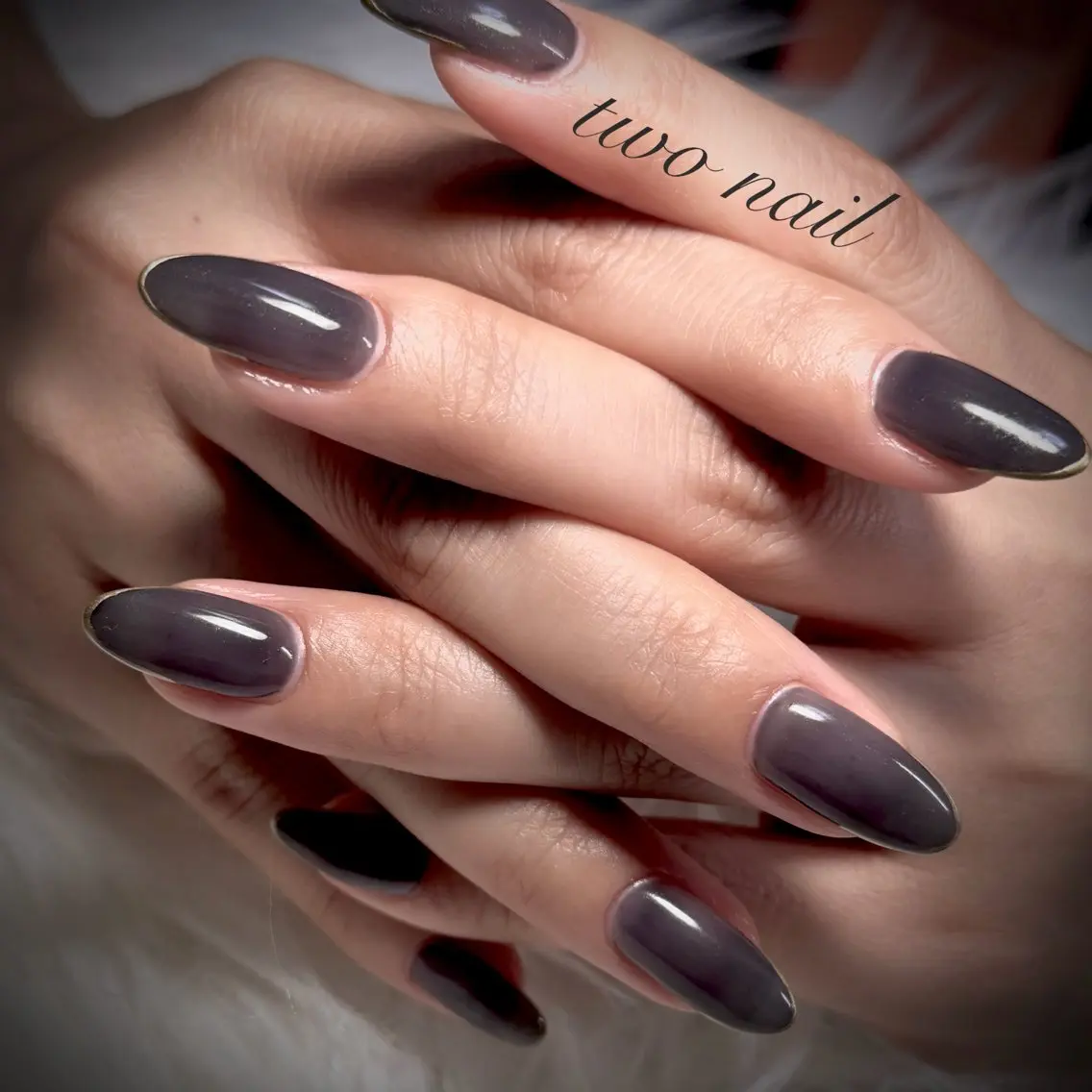ネイル ネイルチップ ホワイト ハンドネイル two nailのネイルデザイン