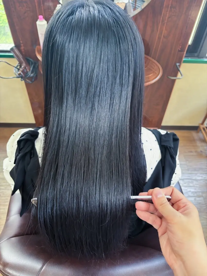 ロング カット ヘアカラー トリートメント . kanokoのヘアスタイル