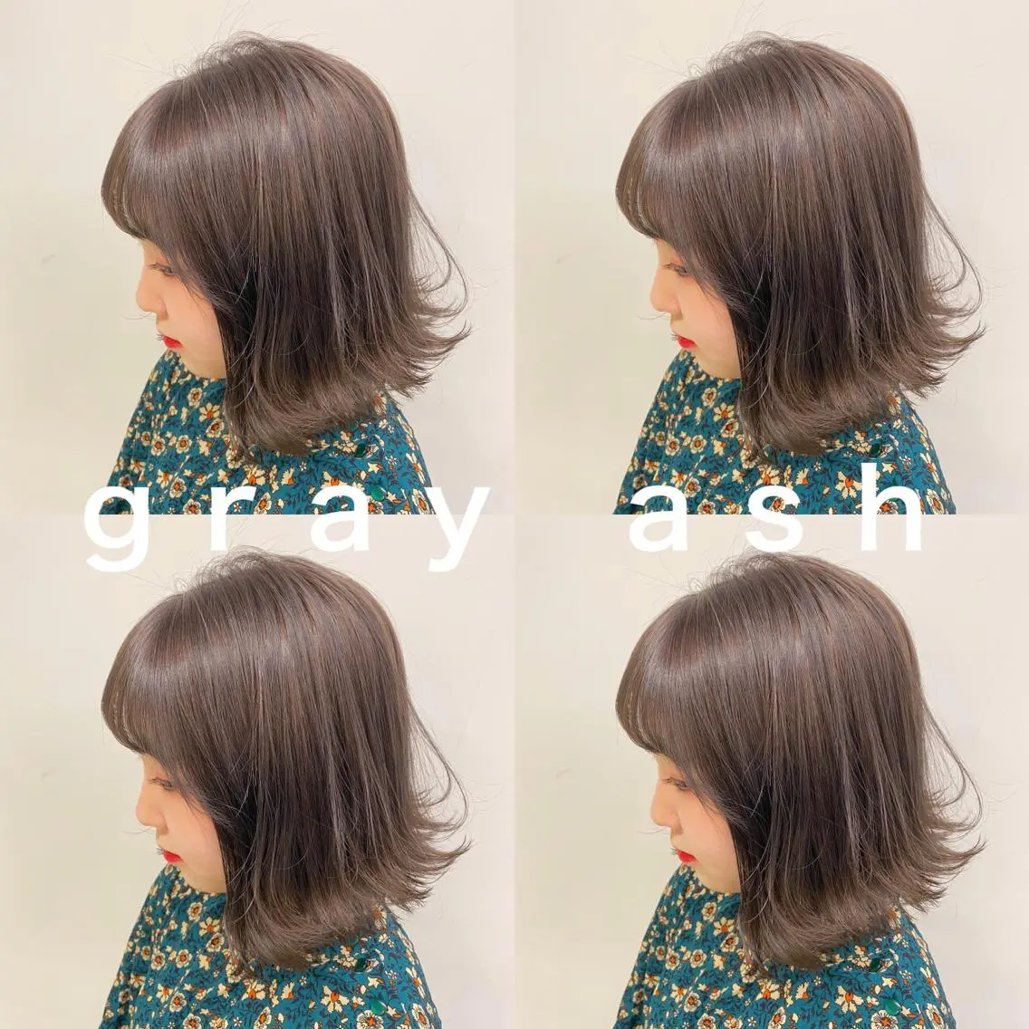 ショート カラー ブリーチ 透明感カラー グレージュ ブリーチなしカラー ♡透け感カラー 大賀哲平♡のヘアスタイル