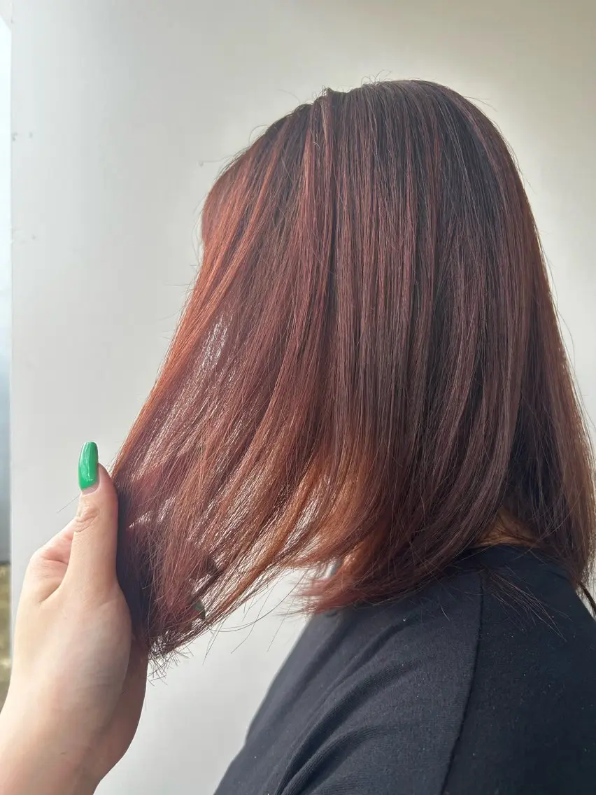 カラー ブラウンカラー 透明感カラー ピンクカラー 末廣 結音のヘアスタイル