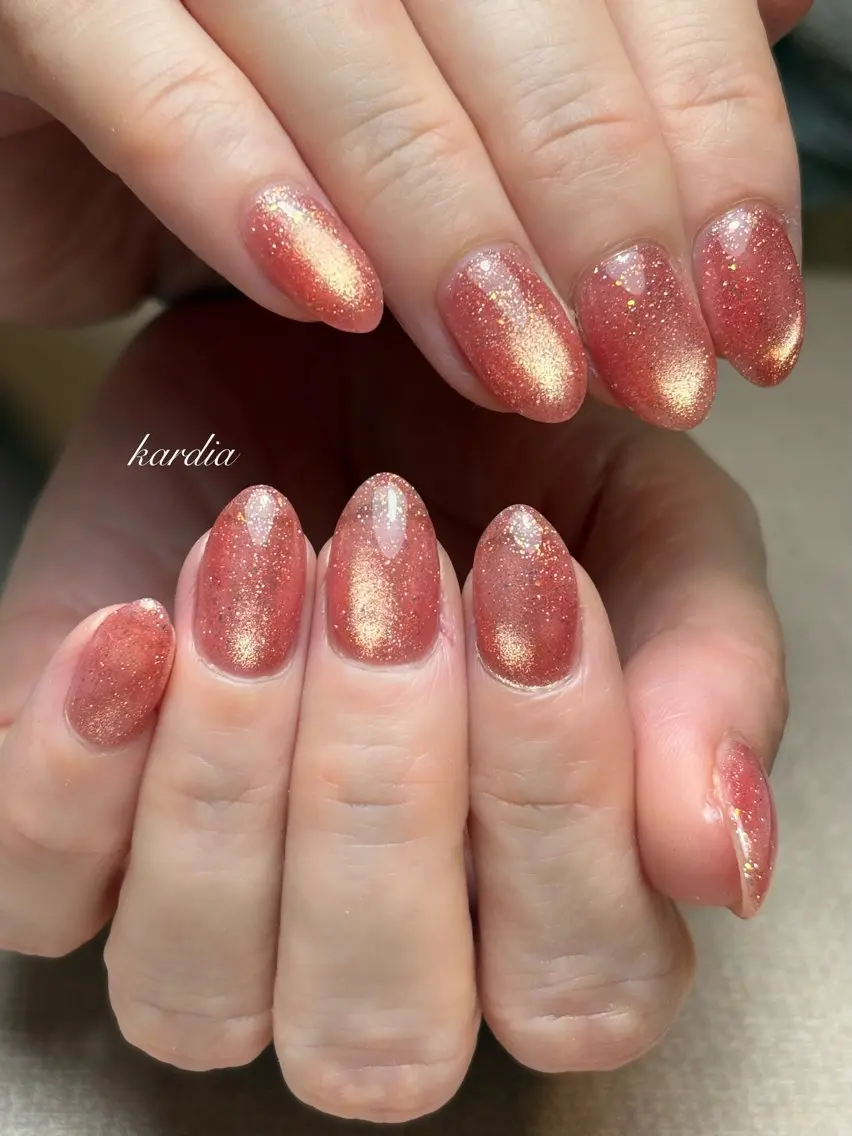 ネイル ハンドネイル καρδιά -ｶﾙﾃﾞｨｱ-のネイルデザイン