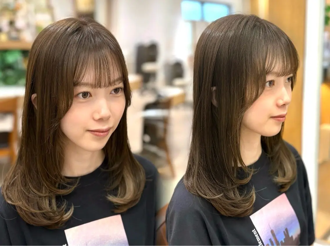 ロング カラー カット ヘアカラー トリートメント 🩰Kurumi🩰 レイヤーカットのヘアスタイル