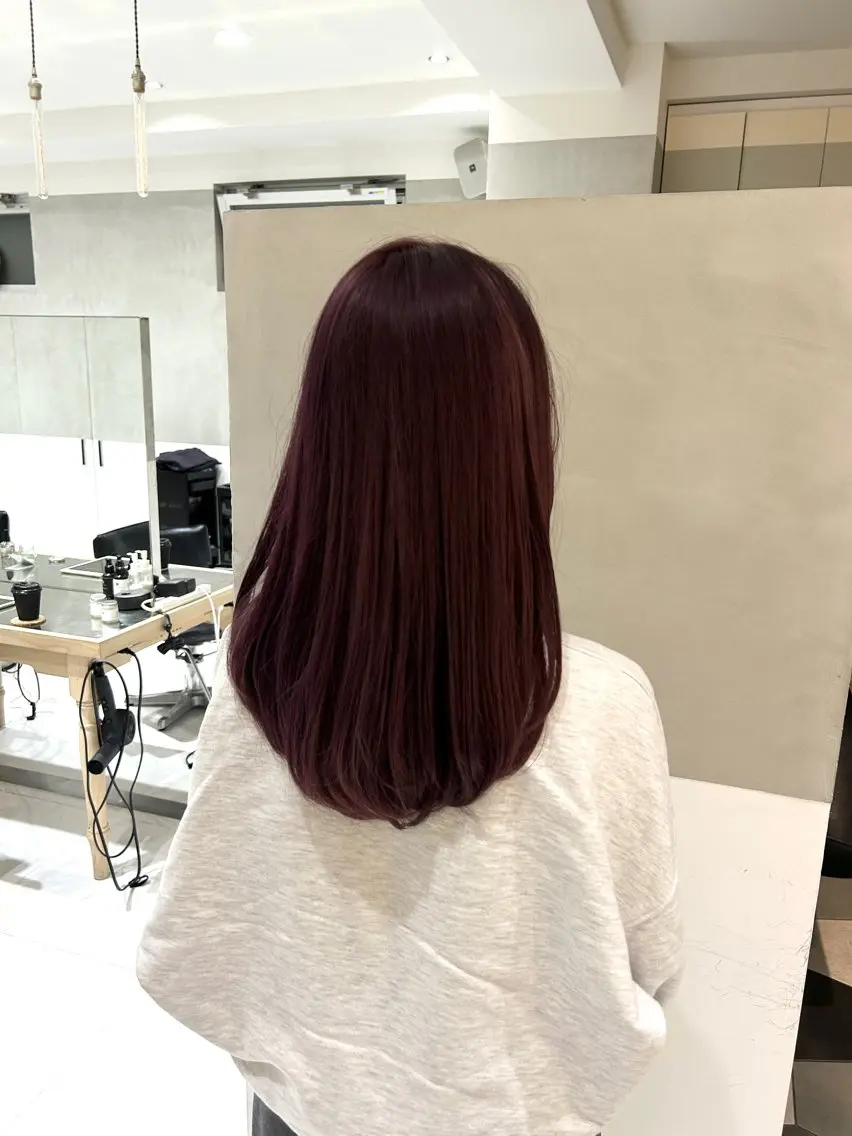 【レディースロング限定】カット+ ケアブリーチ(2回)+ケアカラー+mbSh&トリートメントの写真