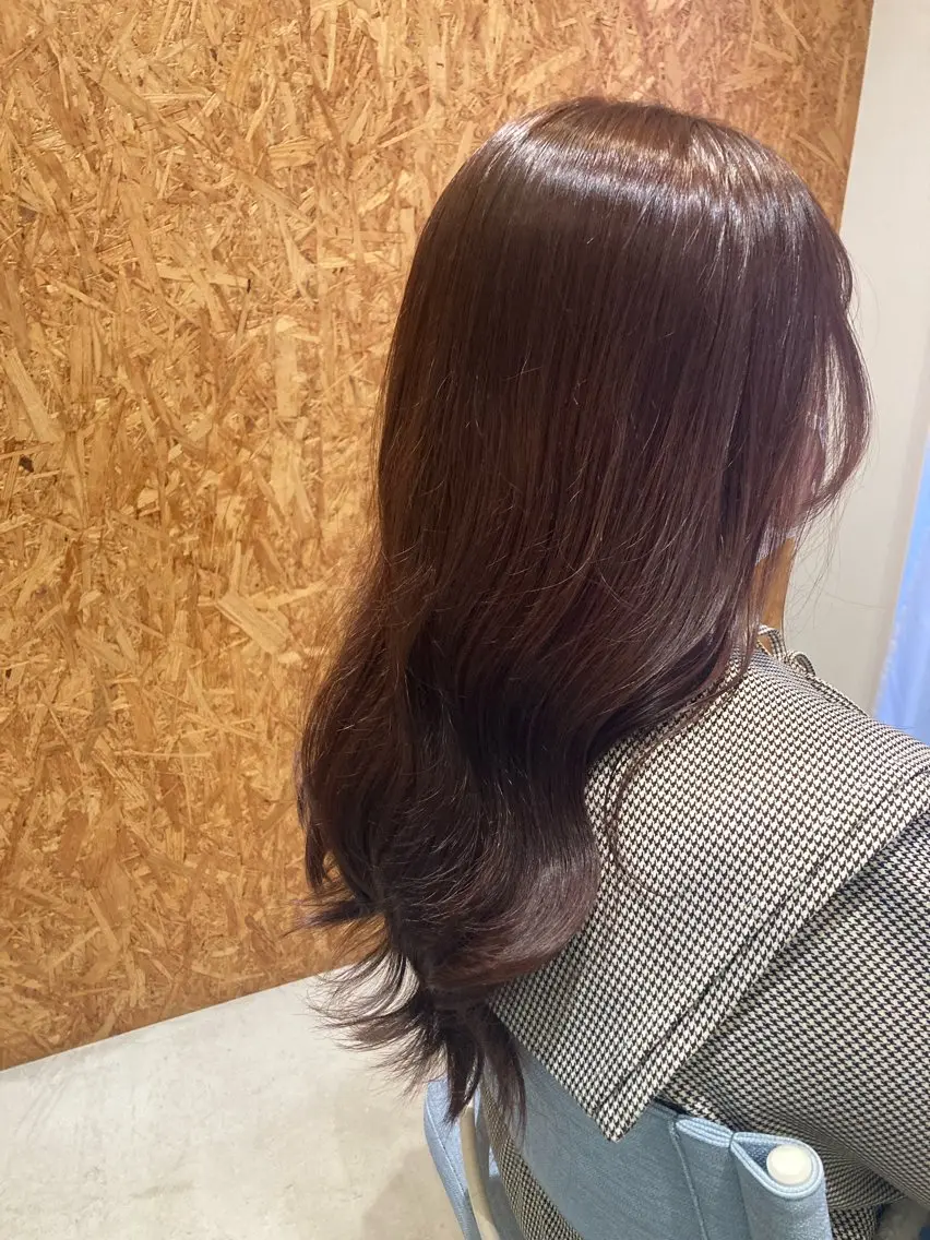 カラー ブラウンカラー ピンクカラー ヘアカラー 折本 沙織のヘアスタイル