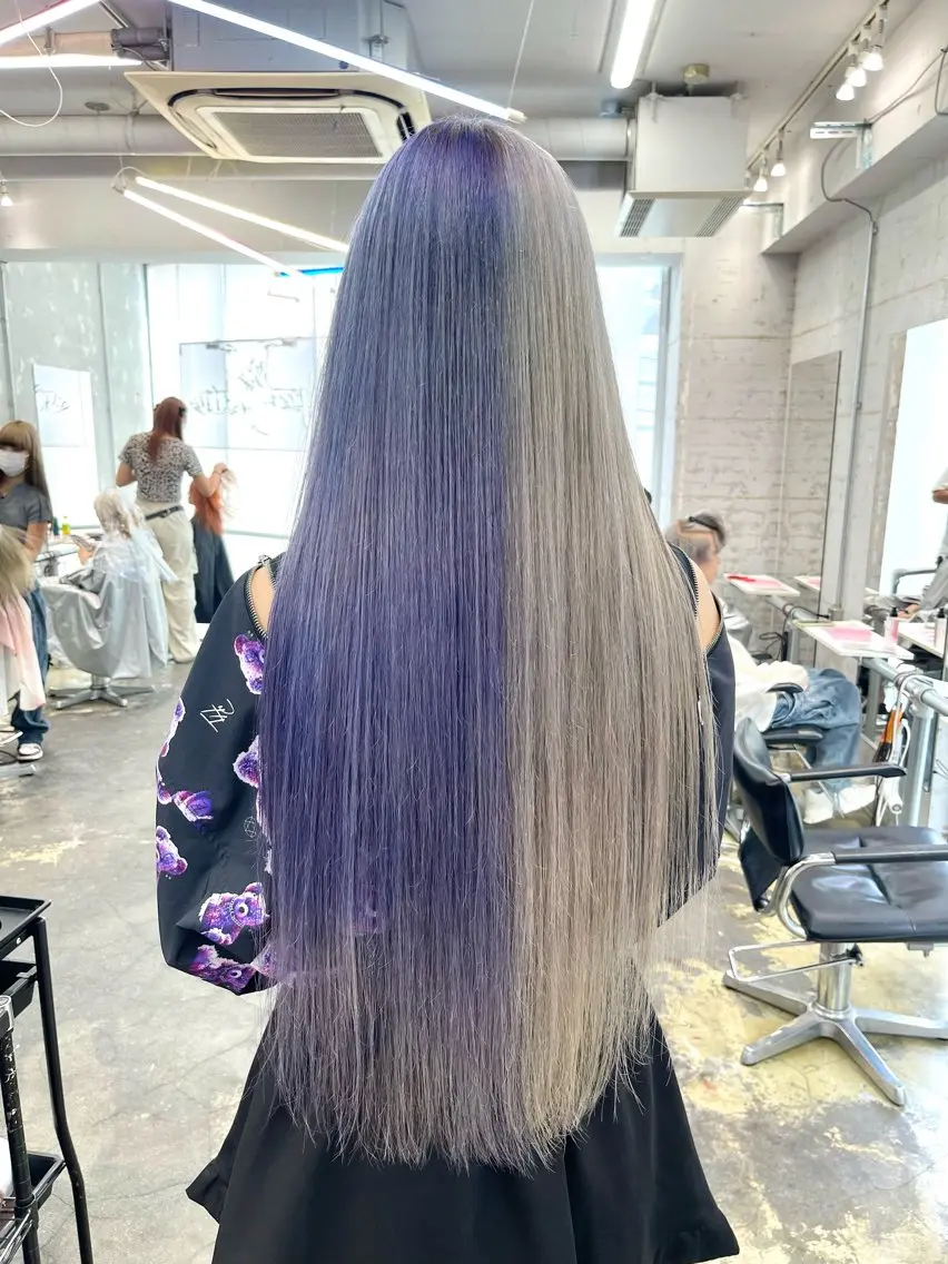ロング カラー デザインカラー ハイトーンカラー ヘアカラー トリートメント ハッシュカット/ハイ トーン/HIROKIのヘアスタイル