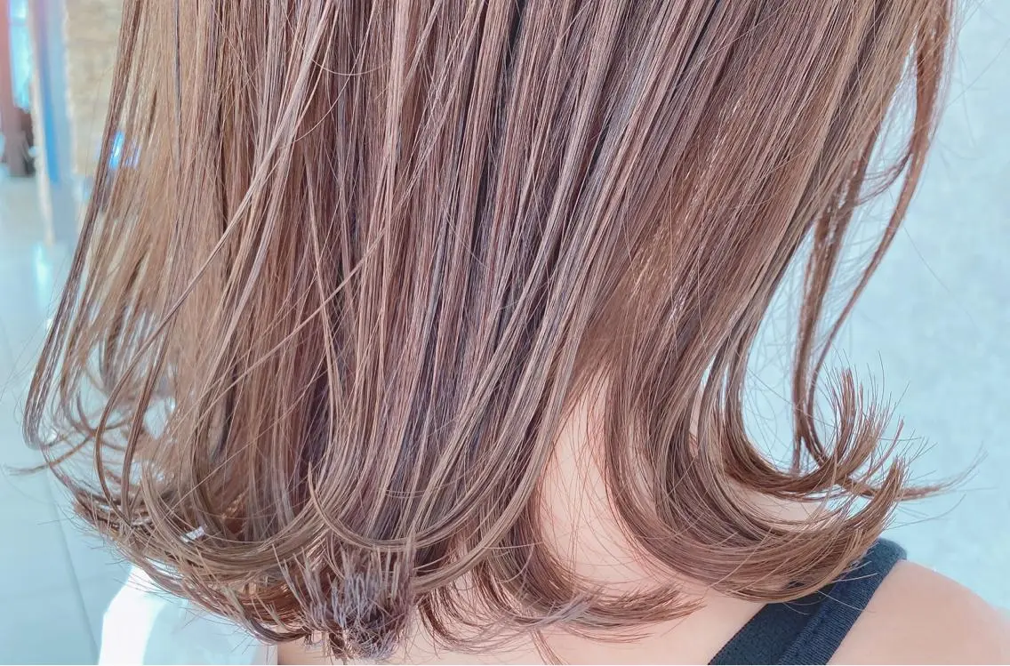 ミディアム カラー カット ヘアカラー トリートメント 浦口友華 ♡  暖色系カラーのヘアスタイル