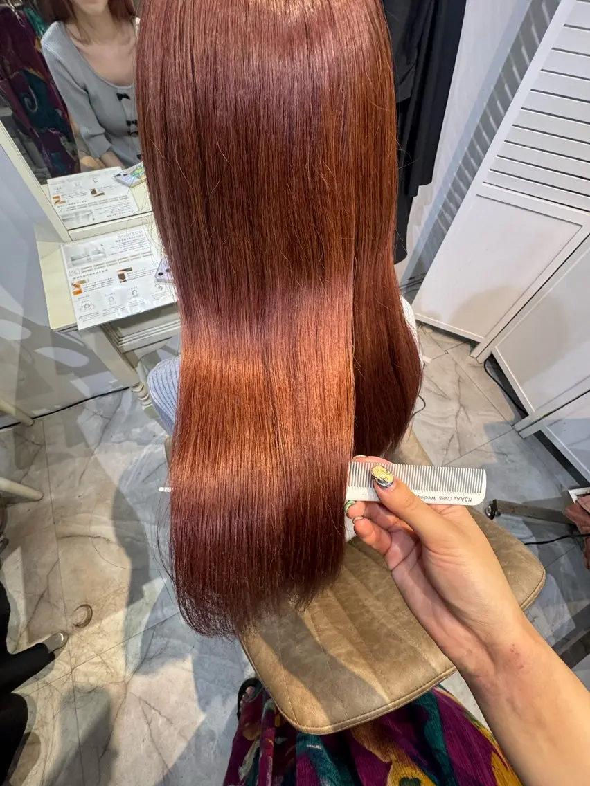 ロング カラー ブリーチ ダブルカラー ブリーチなしカラー ピンクカラー 6日空き◎艶髪 misatoのヘアスタイル