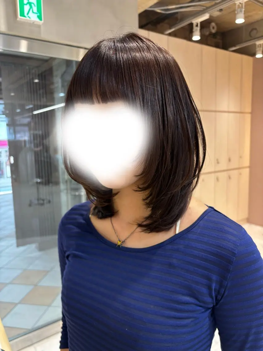 ミディアム ミディアムレイヤー レイヤーカット 大宮ミディアムレイヤ ー🍒🌙Kaoriのヘアスタイル
