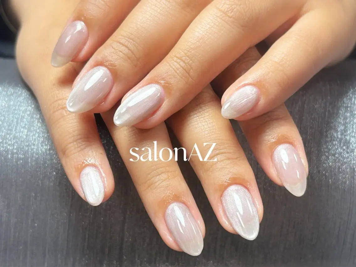 ネイル 桜ネイル 長さ出し フットネイル フレンチネイル ジェルネイル salon AZのネイルデザイン