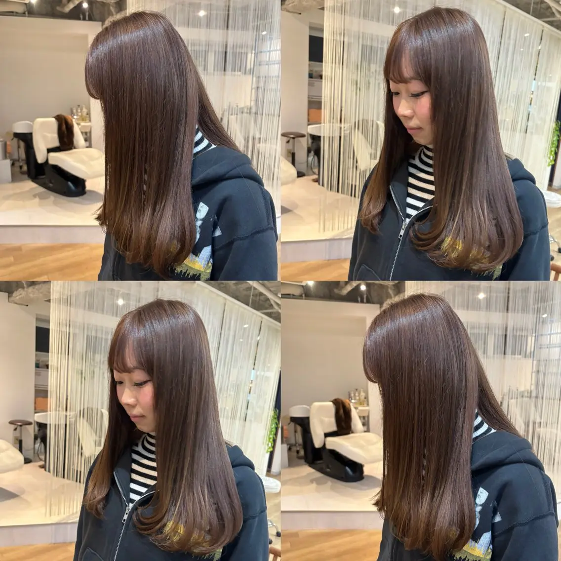ロング カラー ベージュカラー ブラウンカラー 透明感カラー 似合わせカット ヘアカラー トリートメント RINNO🌷透明感 カラー/髪質改善のヘアスタイル