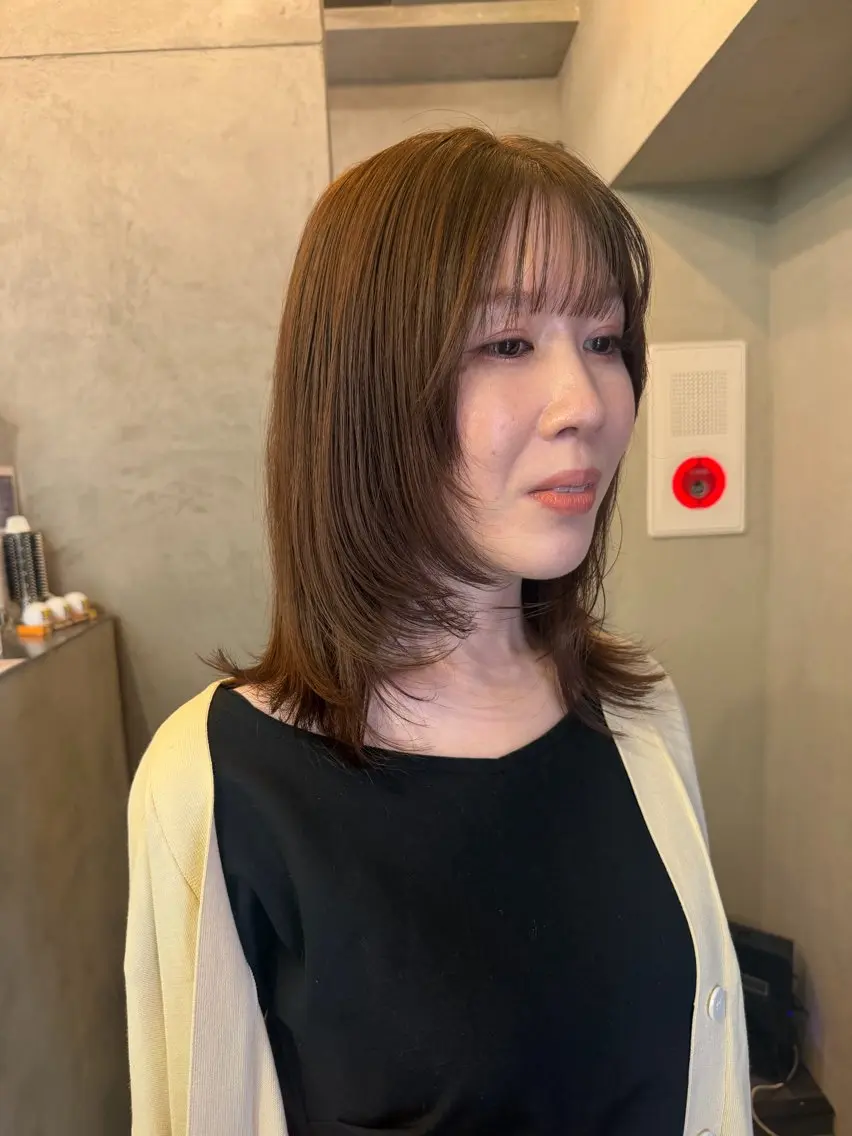ミディアム ヘアカラー ダブルカラー /まつ毛パーマ🎀のヘアスタイル