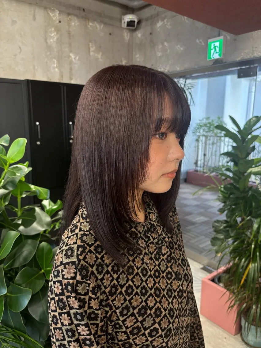 セミロング カラー ブラウンカラー チョコレートブラウン ほらぐちるい𖤐 /レイヤー/ツヤ感のヘアスタイル