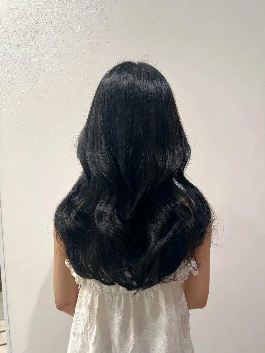 ロング カラー カット ヘアカラー トリートメント 💗渋谷/韓国/レイ ヤー顔周りSayaのヘアスタイル
