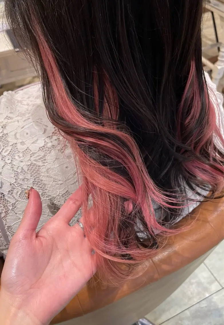 カラー ピンクカラー ヘアカラー カラーモデル募集中✨ MIKUのヘアスタイル