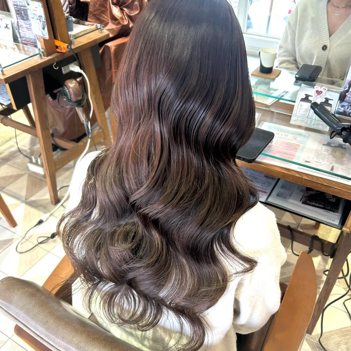 ロング カラー ヘアアレンジ カット ヘアカラー トリートメント 吉水 彩乃 /ボブ/艶感カラーのヘアスタイル
