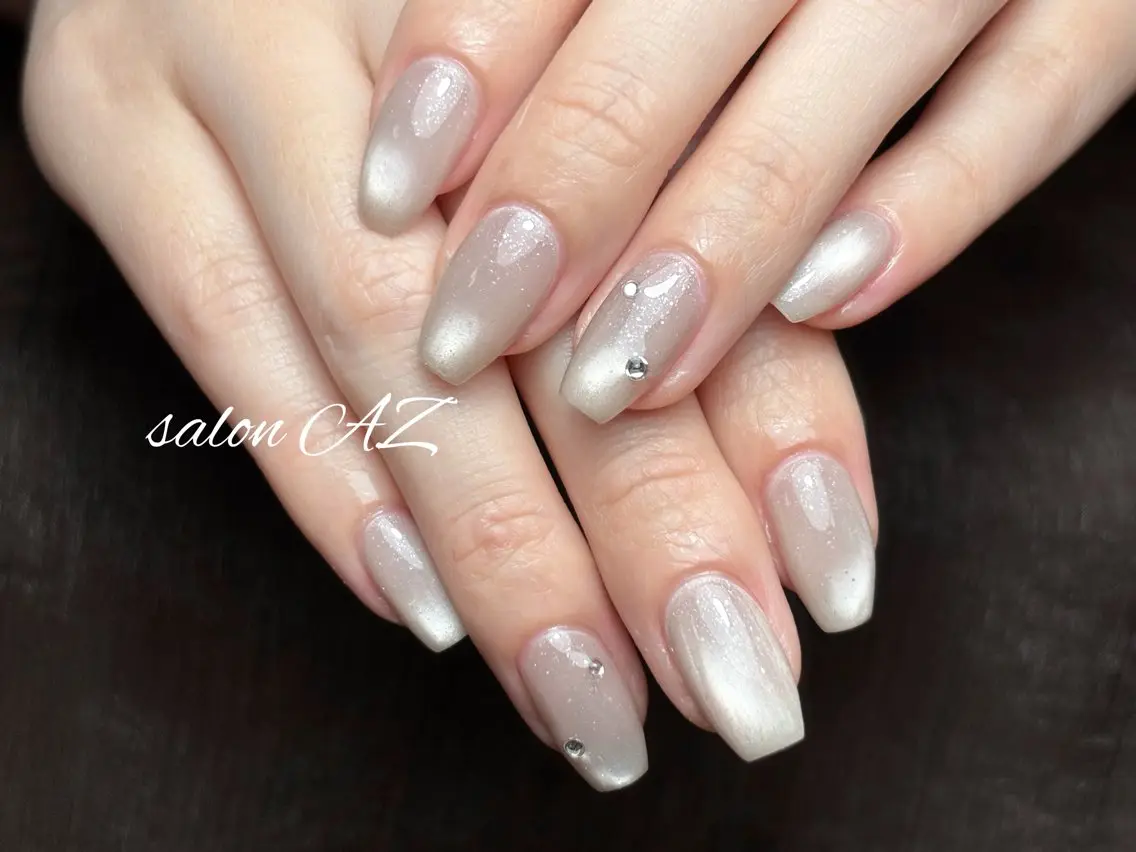ネイル アートネイル 長さ出し フットネイル フレンチネイル ジェルネイル salon AZのネイルデザイン