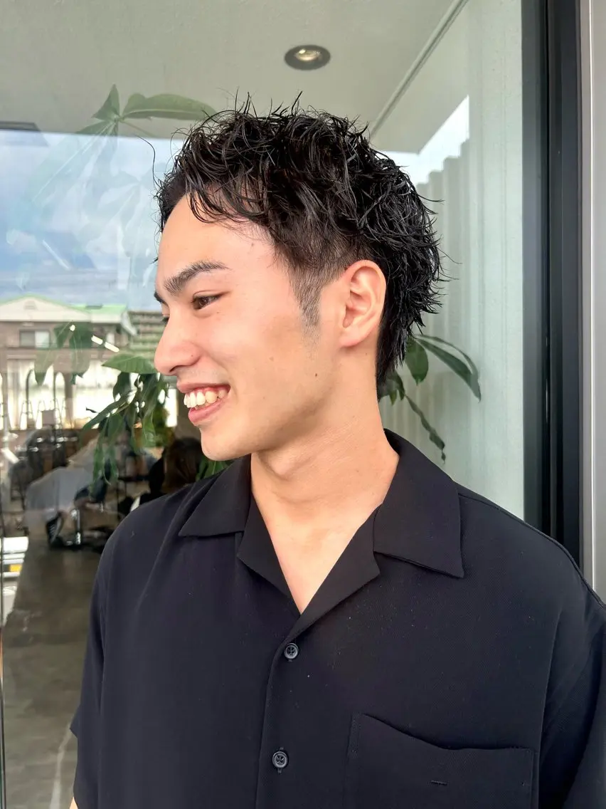 パーマ メンズ 狭間 千晴のヘアスタイル