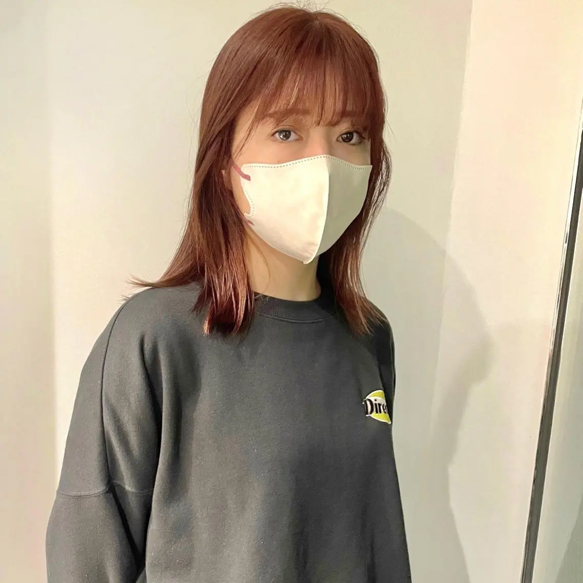 ミディアム カラー カット ヘアカラー トリートメント 🍊暖色×顔周り 🍊cocoroのヘアスタイル