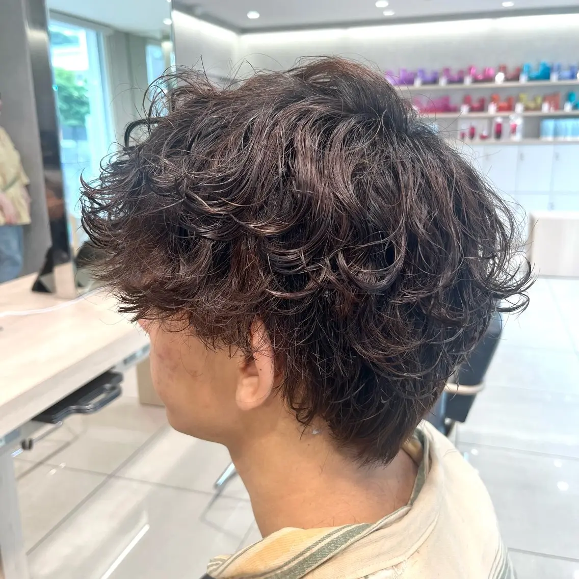 パーマ メンズ メンズパーマ 波巻きパーマ カット パーマ トリートメント 巖本 真希のヘアスタイル