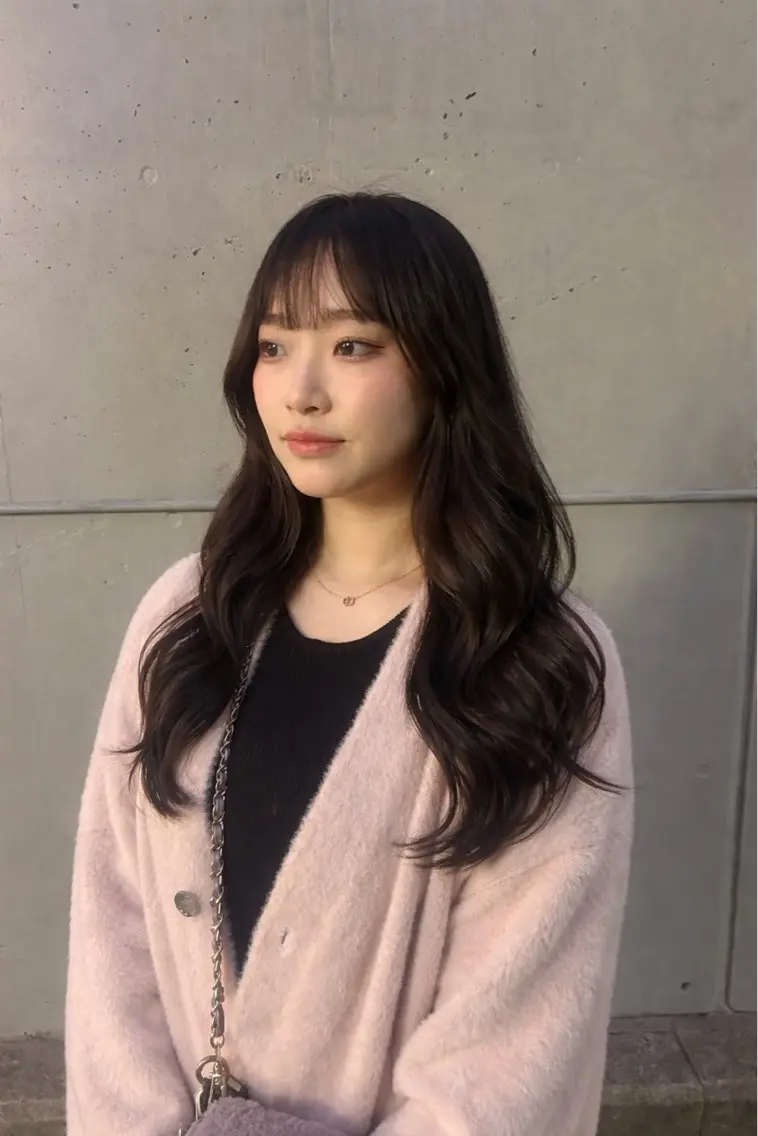 ロング カラー ブラウンカラー カット ヘアカラー トリートメント 透明感ブラウン/艶髪 KIKOのヘアスタイル