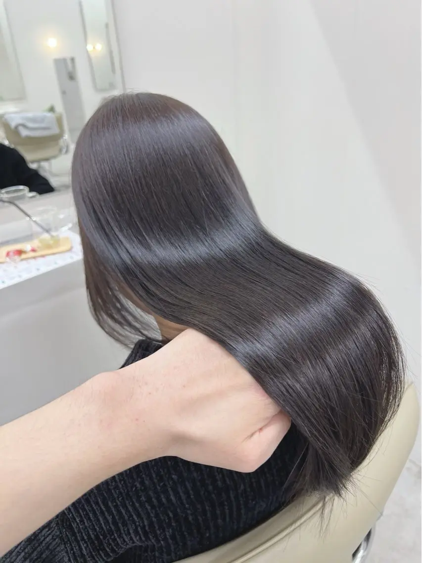 セミロング パーマ カット トリートメント Gokan mood /KUNISHIMAのヘアスタイル